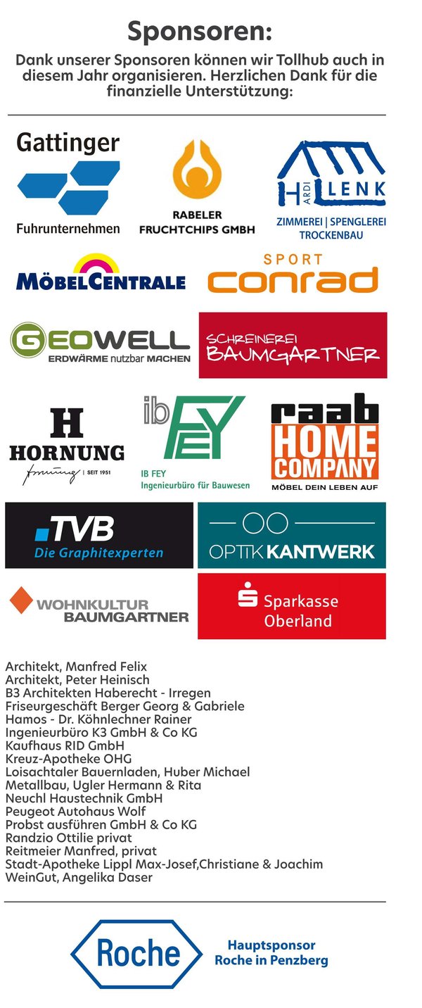 Unsere Sponsoren und Unterstützer — Stand März 2024